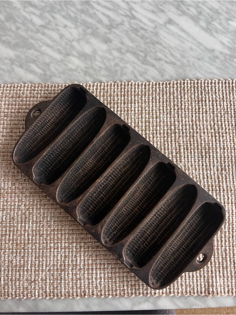 Vintage Cast Iron Cornbread Stick Pan - Black